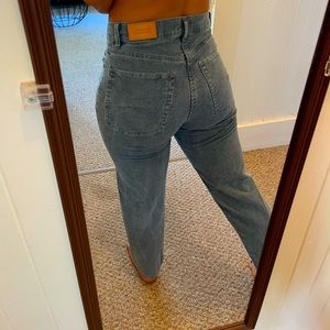 Quicksilver Light Blue Corduroy High-Rise Pants